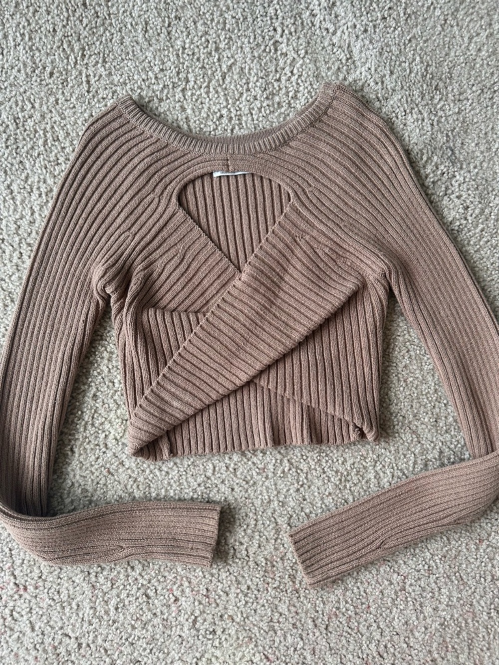 Crop Hollister Co. sweater with cut-out detail - size XS